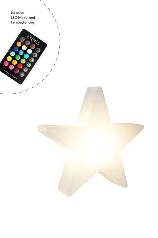 8 Seasons Design Dekoleuchte Shining Star LED RGB 40 cm weiß Angebot