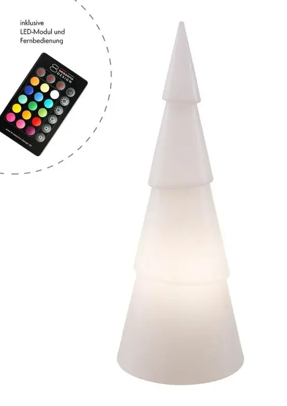 8 Seasons Design Dekoleuchte Shining Tree LED RGB rund 75 cm weiß Premium