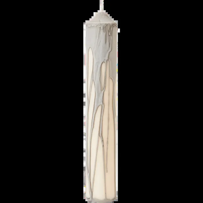 Abverkauf Dryp Stumpenkerze 30 cm, Warmes Grau