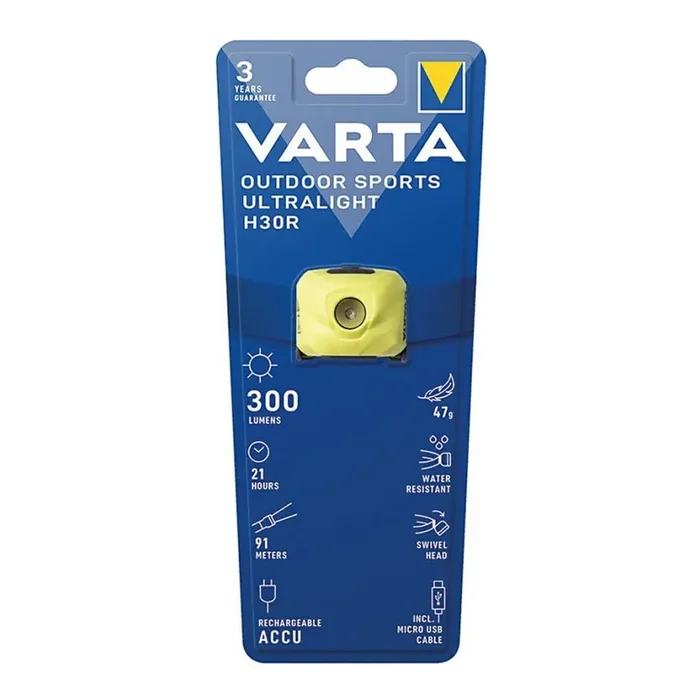 Aktuell Varta 18631201401 – Dimmbare, aufladbare LED-Stirnlampe OUTDOOR SPORTS LED/5V 600 mAh IPX4 gelb
