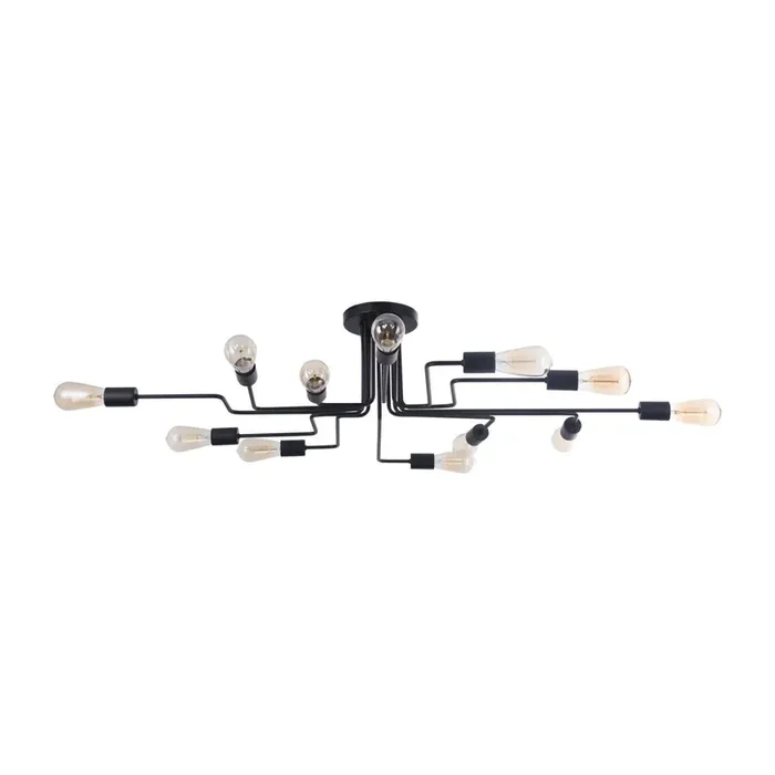 Angebot Deckenleuchte Metall E27 Schwarz Retro LENI