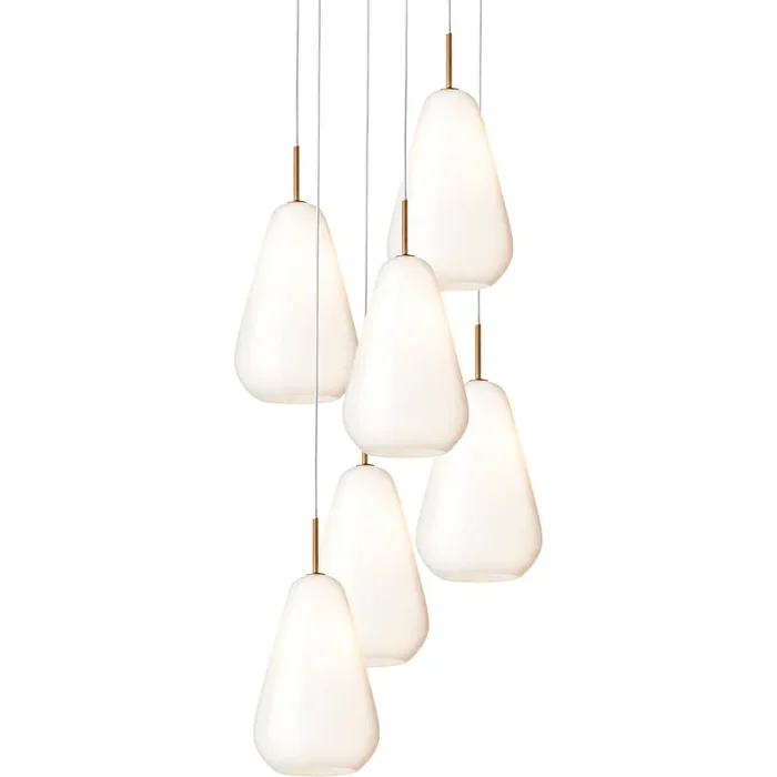Anoli 6 Kronleuchter, Nordic Gold / Opal Großhandel