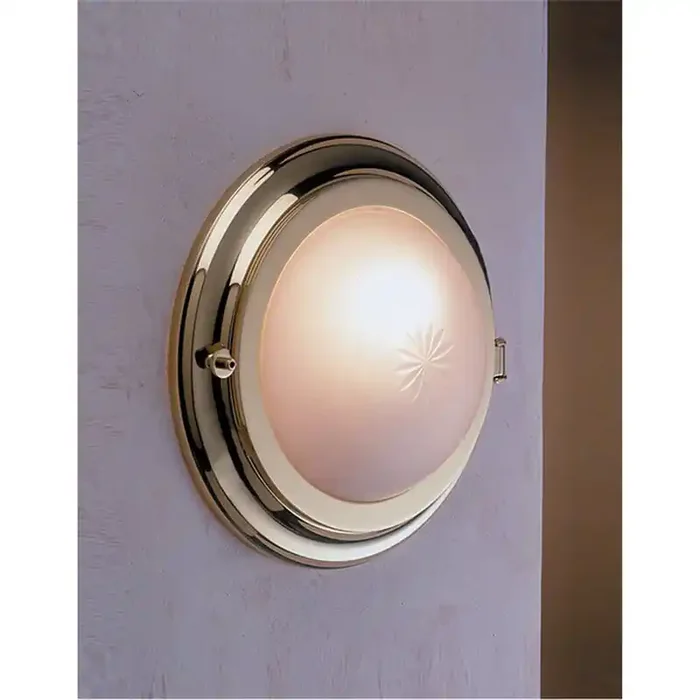 Ausverkauf Messing Wandlampe rund Maritim Flur Badezimmer