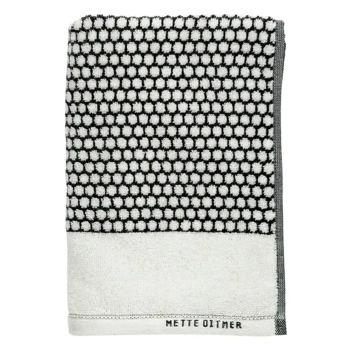 Begrenztes Angebot Grid Handtuch Schwarz/Off-White, 70x140cm