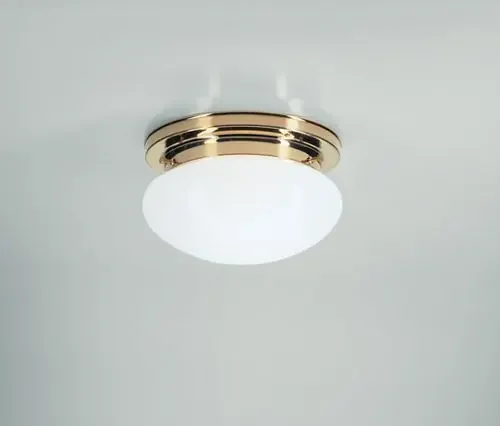 Bestseller Stilvolle Deckenlampe E27 Messing poliert Glas Ø20 cm