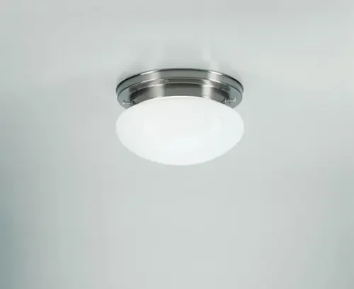 Blendarme Deckenleuchte in Nickel Messing Glas Ø20 cm Weltweiter Versand