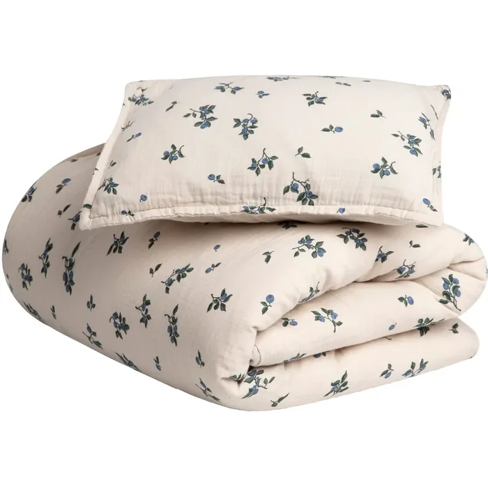 Blueberry Muslin Bettwäsche, 150×210 + 50×60 cm Heißes Angebot