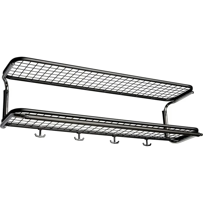 Classic 650 Hutablage Doppelt Schwarz / Chrome, 90 cm Geld-Zurück-Garantie