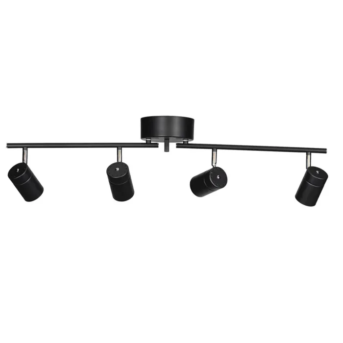 Deckenstrahler 4-flammig GU10 83 cm lang Schwarz Metall Letzte Chance