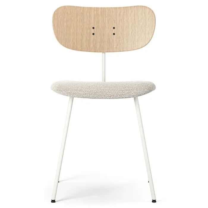 Direkt Vom Hersteller Habit Stuhl, Eiche / Beige Bouclé-Stoff / Weiß