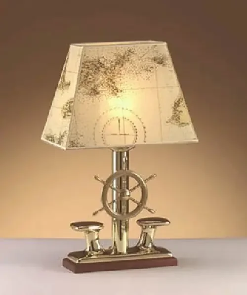 Direktkauf Maritime Tischlampe Messing Papier nautisch edel