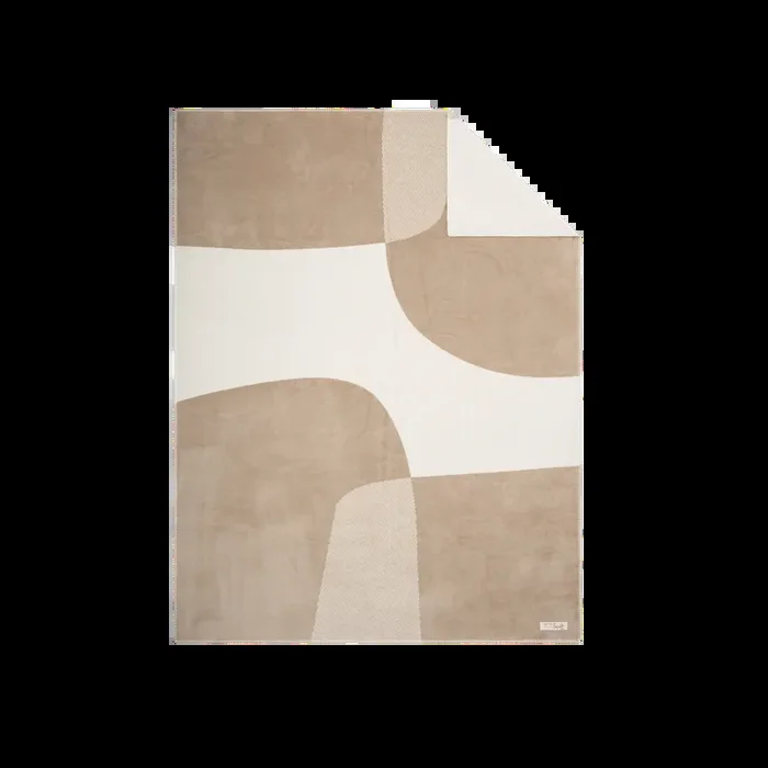 Echt Decke Jacquard s.Oliver Wollweiß Beige 150x200cm