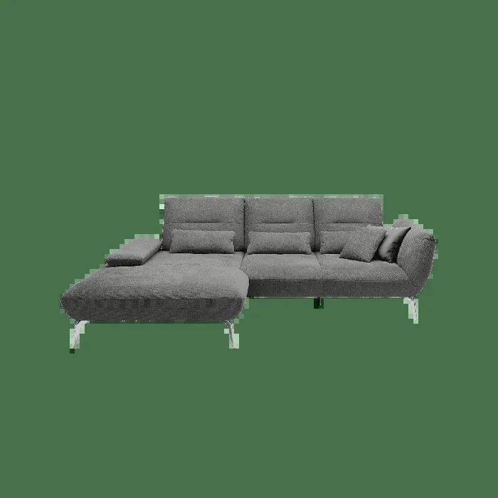 Ecksofa Papillon Grau Ottomane links Bestseller