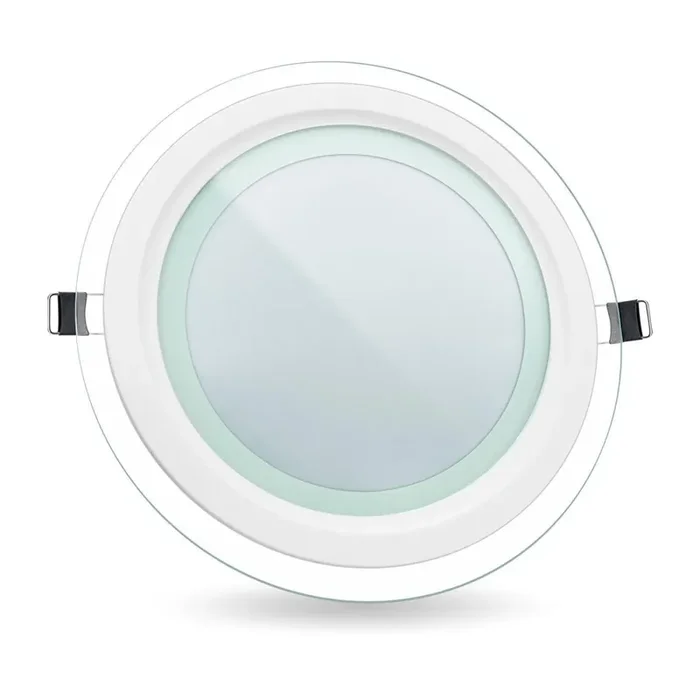 ELARA – 18W Glas Design 4000K Naturweiss LED Panel Einbaustrahler Deckenleuchte Rund Lichtpanel Angebot