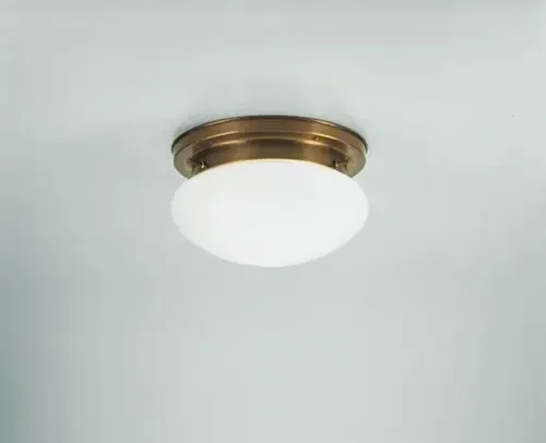 Elegante Deckenlampe E27 Berliner Messing Glas Ø20 cm Must-Have