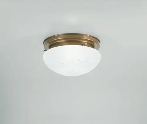 Elegante Deckenleuchte Berliner Messing Glas Ø20 cm E27 Preis Gesenkt