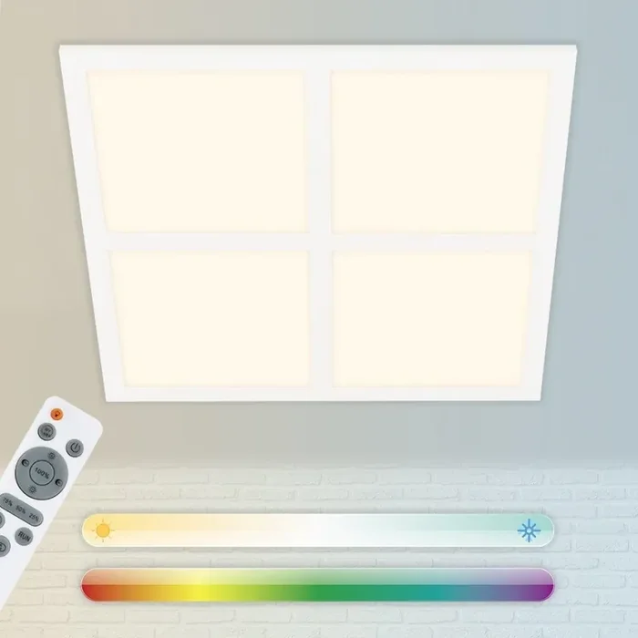 Geprüft Briloner 7387-016 – LED RGBW dimmbare Deckenleuchte LED/24W/230V 3000-6500K + Fernbedienung