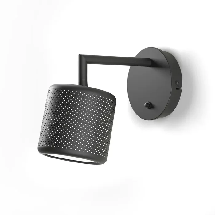 Grain Wandleuchte, Schwarzmatt Sonderangebot
