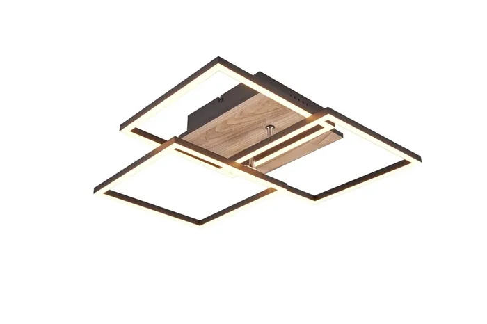 Gratis Versand Reality Mobile LED Deckenleuchte27W dimmbar Holznachbildung CCT einstellbare Lichtfarbe Nachtlicht