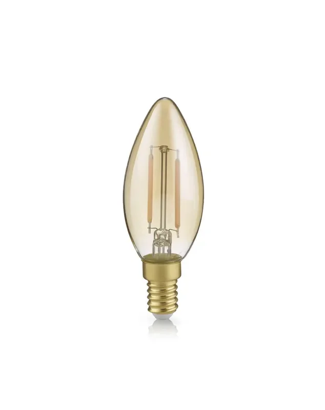 Heißes Angebot Trio Kerze LED Lampe E142W ⌀3,5cm Amber warmweiss