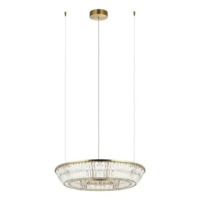 Knallerangebot Zambelis 23048 – Dimmbarer LED-Kristall-Kronleuchter an Schnur LED/55W/230V CRI 90 3000K d 80 cm Messing