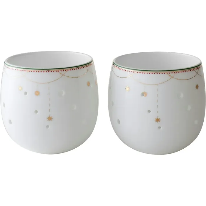 Kostenloser Versand Julemorgen Teelichthalter 2-er Set, 6 cm
