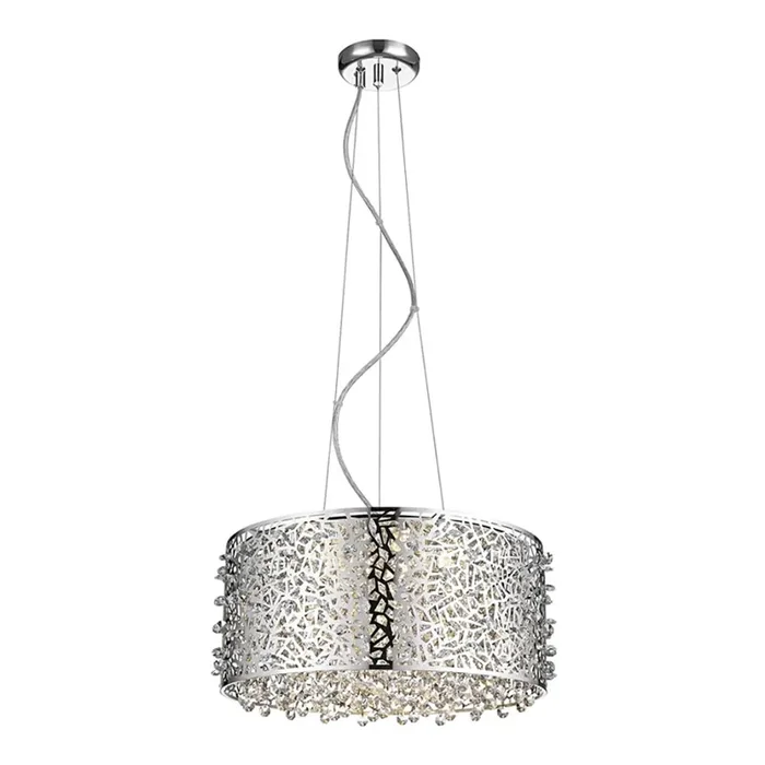 LED dimmbarer Kristall-Kronleuchter an Kabel FOREST 5xLED/5W/230V mattchrom Markenprodukt