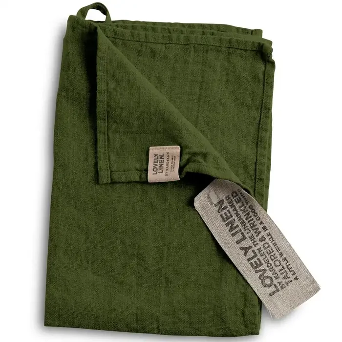 Lovely Gästehandtuch Leinen 35×50 cm, Jeep Green Angebot