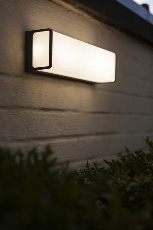LUTEC Doblo LED Aussenwandleuchte Neutralweiss 34W IP54 anthrazit Highlight