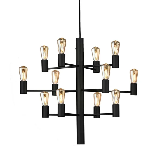 Manola 12 Kronleuchter Dimmbar LED, Schwarz Top-Angebot
