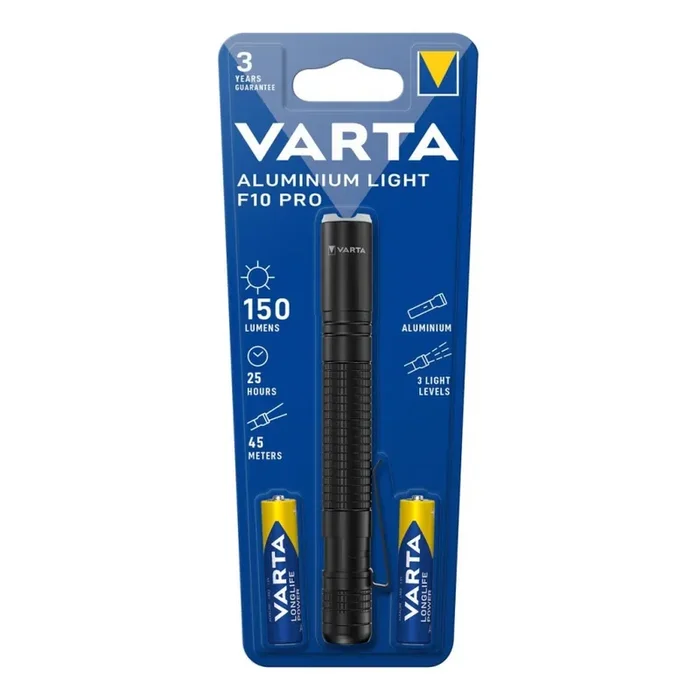 Markenware Varta 16606101421 – LED-Taschenlampe ALUMINIUM LIGHT LED/2xAAA