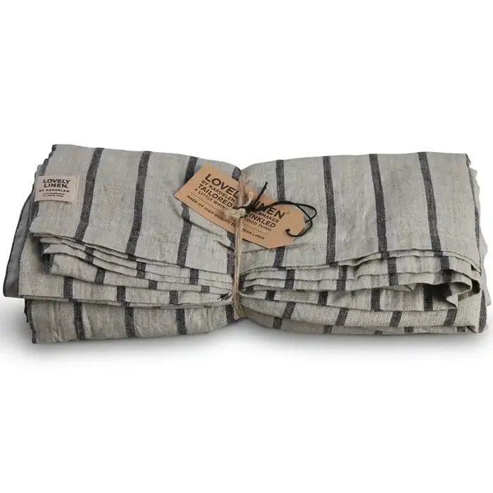 Misty Tischdecke, Gestreiftes Muster 145×300 cm, Black Stripe Nur Für Kurze Zeit