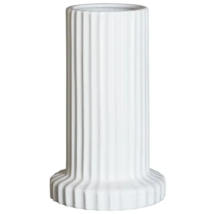 Must-Have Stripe Vase, Shiny White