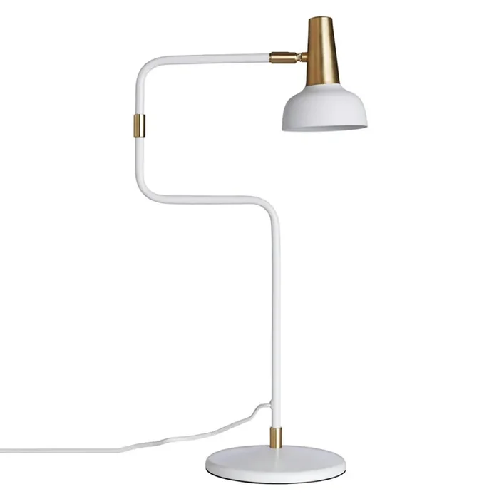 Nur Heute Ray Tischlampe, Weiß/Messing