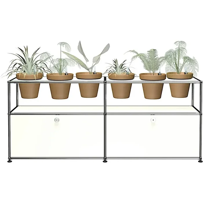 Pflanzenwelten Sideboard 2 x 2 – USM 24 reinweiss Aktuell