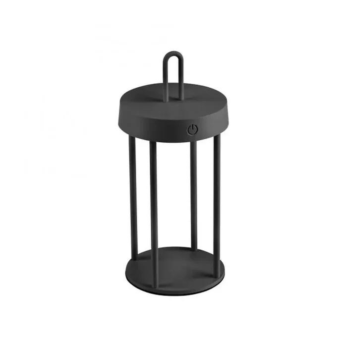 Preisknaller LED Akku Tischlampe Aluminium dimmbar IP44 2 W Schwarz