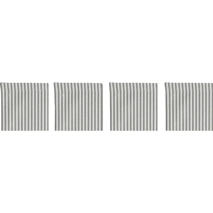 Preisknaller Narrow Stripe Glasuntersetzer 10×10 cm 4-er Set, Grau