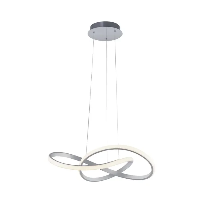 Premium JUST LIGHT MARIA LED Pendelleuchte Warmweiss 25W Silber/Weiß 15402-95