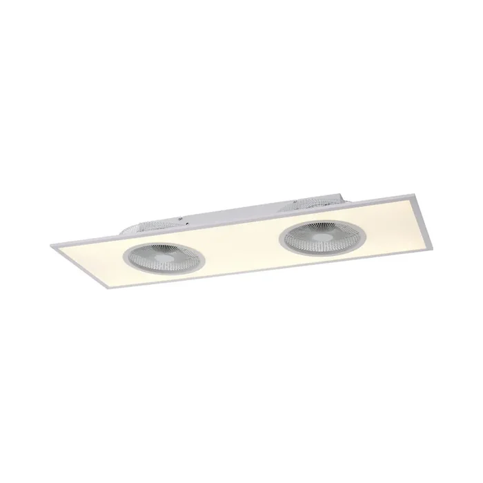 Rabatt LED Deckenlampe mit Ventilatoren Weiß 3100 lm dimmbar