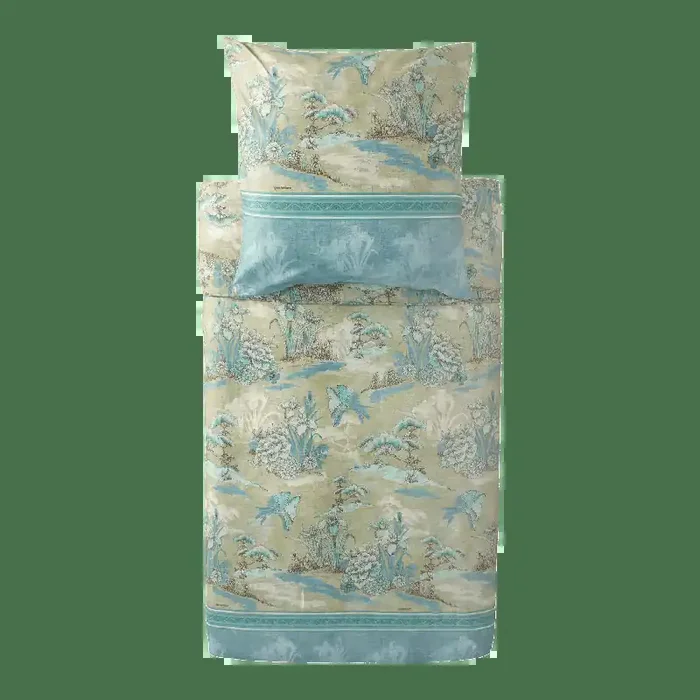 Satin Bettwäsche Acquaforte Grün 155x220cm Neue Ware
