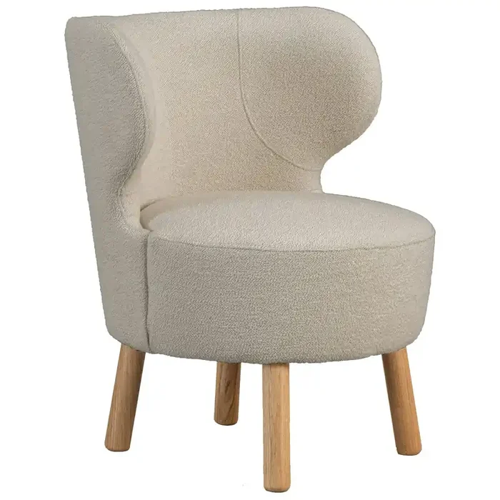 Schnäppchen Cute Sessel Bouclé-Stoff, Sand