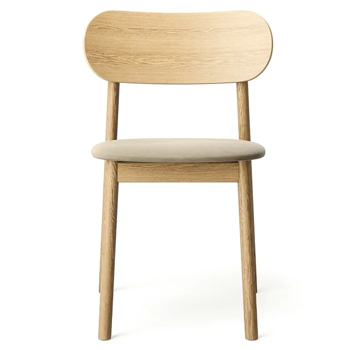 Top-Qualität Elephant Stuhl, Natürlich Eiche / Beige Samt