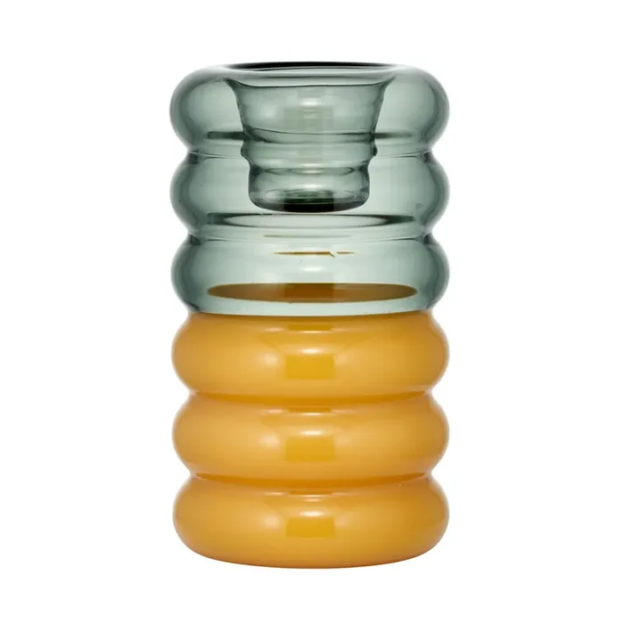 Top-Seller Hoop Kerzenhalter, Smoke/Milky Yellow