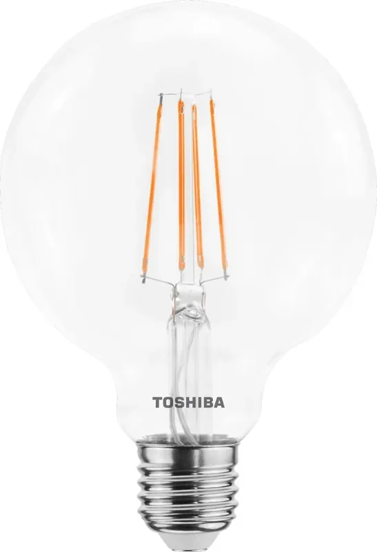 Toshiba LED Filament Globe Lampe dimmbar E27 7W 2700K 806Lm wie 60W Großhandel
