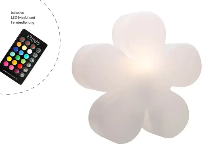 Wochenendangebot 8 Seasons Design Motivleuchte Shining Flower LED RGB 60 cm weiß